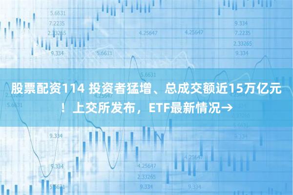 股票配资114 投资者猛增、总成交额近15万亿元！上交所发布，ETF最新情况→