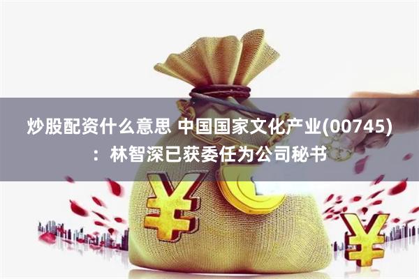 炒股配资什么意思 中国国家文化产业(00745)：林智深已获委任为公司秘书