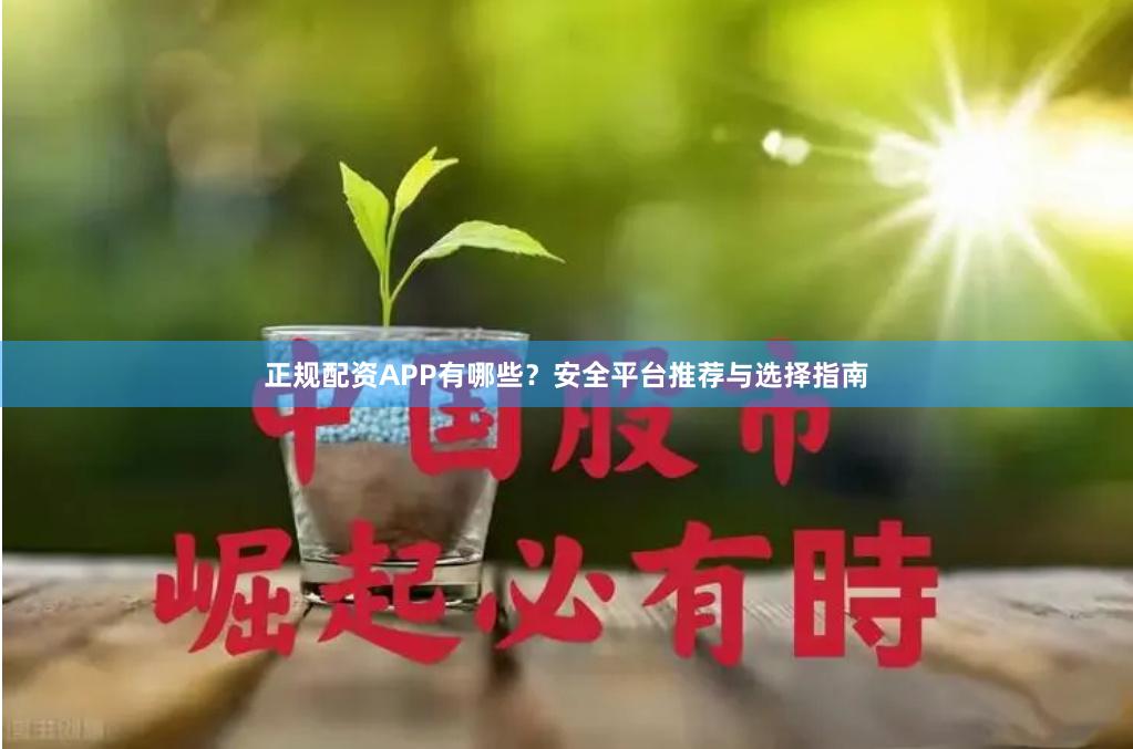 正规配资APP有哪些？安全平台推荐与选择指南